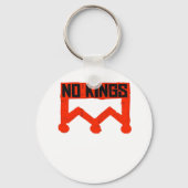 No Kings Protest Graphic Grunge Crown American Cl Sleutelhanger (Voorkant)