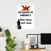 No Kings Protest poster - Not then, not now (Bureau à domicile)