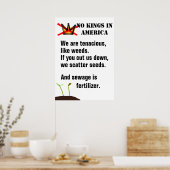 No Kings Protest poster - We are like weeds - II (Cuisine)