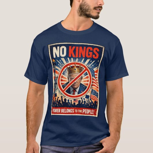 No Kings Protest Shirt (Voorkant)