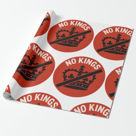 No Kings Protest Symbol Cadeaupapier (Uitgerold)