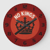 No Kings Protest Symbol Grote Klok (Voorkant)