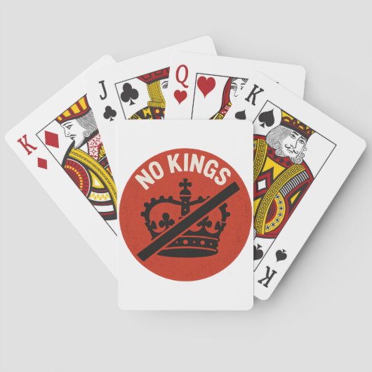 No Kings Protest Symbol Pokerkaarten (Achterkant)