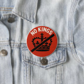 No Kings Protest Symbol Ronde Button 7,6 Cm (In situ)