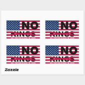 NO KINGS RECHTHOEKIGE STICKER (Vel)