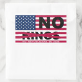 NO KINGS RECHTHOEKIGE STICKER (Tas)