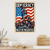 No Kings Save Democracy Poster (Cuisine)