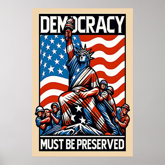 No Kings Save Democracy Poster (Devant)