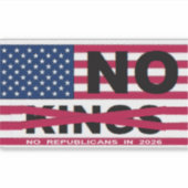 NO KINGS STICKER (Voorkant)