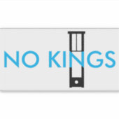 NO KINGS sticker - blauwe tekst (Voorkant)