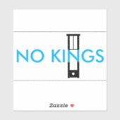NO KINGS sticker - blauwe tekst (Vel)