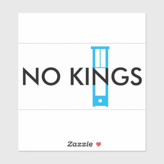 NO KINGS sticker - zwarte tekst (Vel)