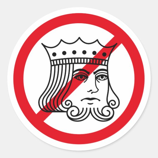 NO KINGS - Trump-protest - Stickers (Voorkant)
