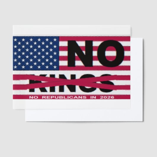 NO KINGS VELLUM UITNODIGINGEN (Offset)