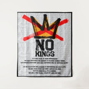 NO KINGS Verklaring van Onafhankelijkheid WEER Wandkleed