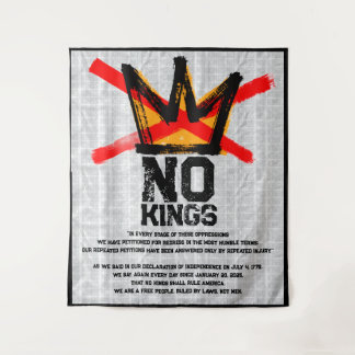 NO KINGS Verklaring van Onafhankelijkheid WEER Wandkleed