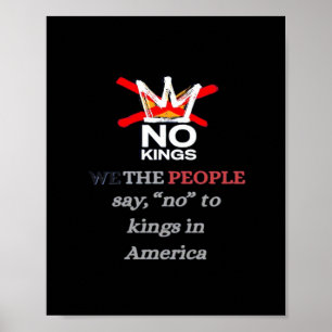 No Kings We the People Freedom Klassieke Stijl Poster