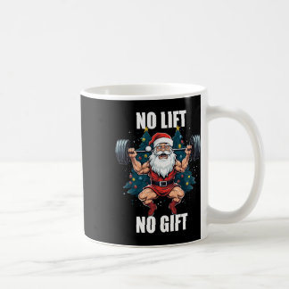No Lift No Gift Santa Claus Christmas Gym Bodybuil Koffiemok