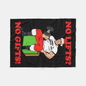 No Lifts No Arnold Schwarzenegger Christma  Fleece Deken (Voorkant (Horizontaal))