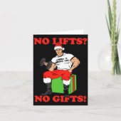 No Lifts No Arnold Schwarzenegger Christma Kaart (Voorkant)