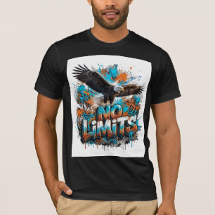No Limits Eagle Grafische T-Shirt Motiverend Wil