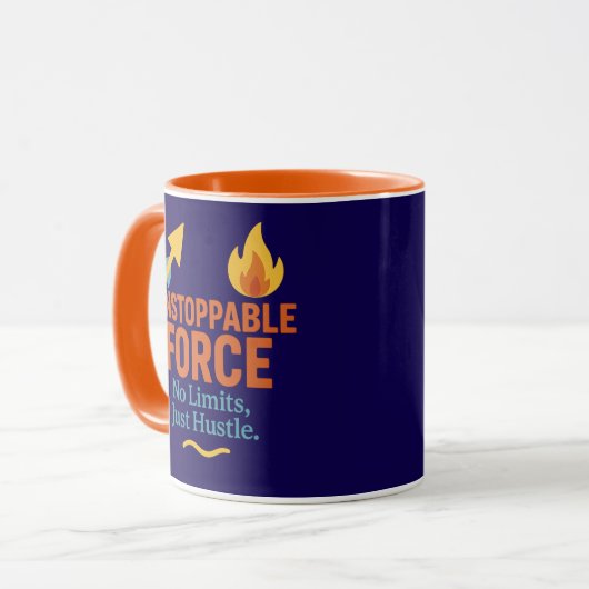 No Limits, Just Hustle | Motivational Combo Mug (Devant gauche)