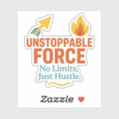 No Limits, Just Hustle Motivational Vinyl Sticker (Feuille)