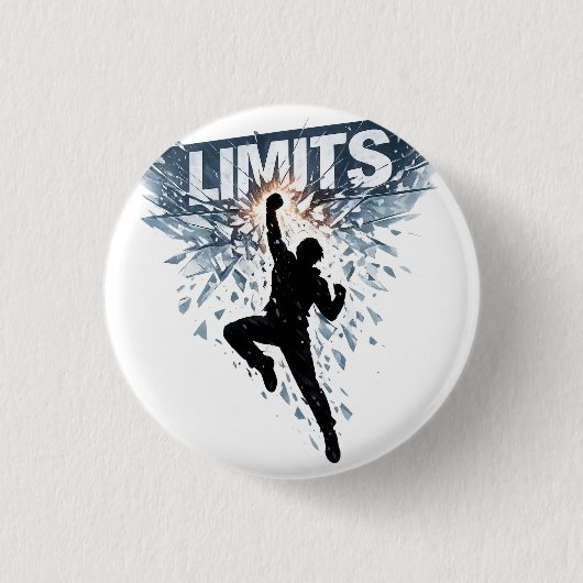 No Limits Motivation Design  Ronde Button 3,2 Cm (Voorkant)