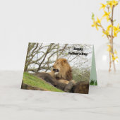 No Lion, tu es le meilleur papa - carte Fête des p (Fleur jaune)