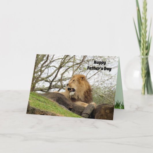 No Lion, tu es le meilleur papa - carte Fête des p (Devant)