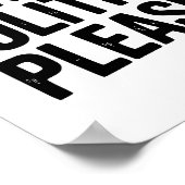 No Litics Please Funny Casual Humor Premium Tri-bl Poster (Hoek)