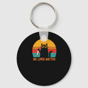 No Lives beroemd gemaakt door Halloween Cat Sticke Sleutelhanger