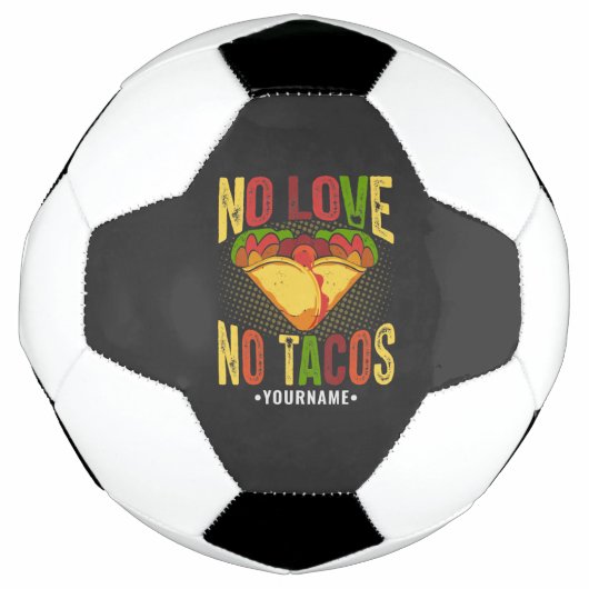 No LOVE No Tacos Funny Taco Pun Voetbal (Voorkant)