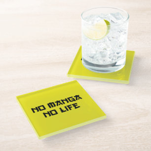 NO MANGA NO LIFE GLAZEN ONDERZETTER