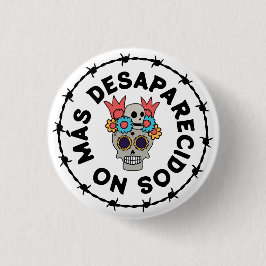 No Más Desaparecidos (skull) Ronde Button 3,2 Cm