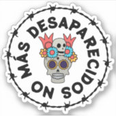 No Más Desaparecidos (skull) Sticker (Voorkant)
