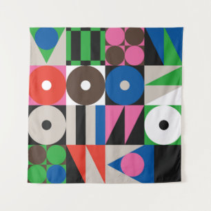 No Modernisme kunstwerkpatroon gemaakt met abstrac Wandkleed