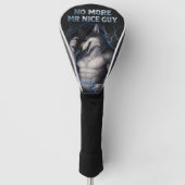 No More Mr Nice Guy Funny Alpha Wolf Meme Brainrot Golfheadcover (Voorkant)