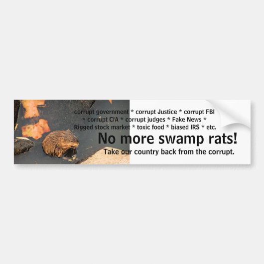 No more swamp rates bumpersticker (Voorkant)