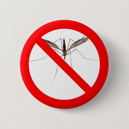 No Mosquitos Ronde Button 5,7 Cm (Voorkant)