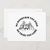 No mountain too high, no trail too long briefkaart (Voorkant / Achterkant)
