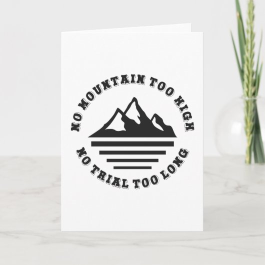 No mountain too high, no trail too long kaart (Voorkant)