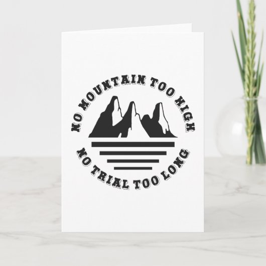 No mountain too high, no trail too long kaart (Voorkant)