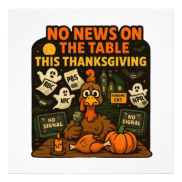 No News on the Table This Thanksgiving Foto Afdruk