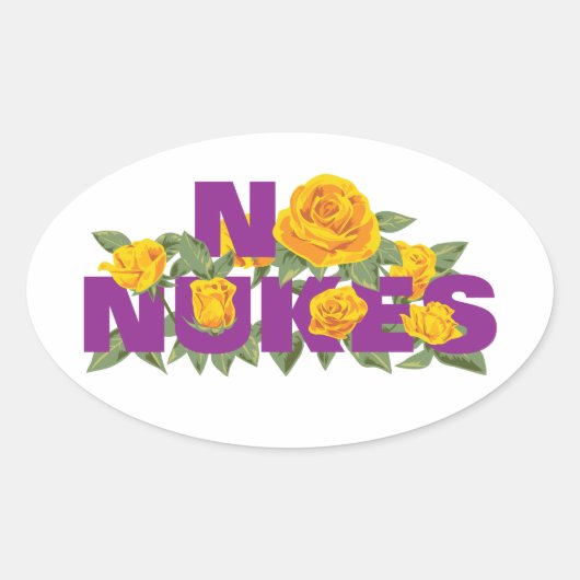 NO NUKES - Sticker officiel de la MISSION ROSE (Devant)