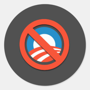 NO "O" / No Obama Ronde Sticker