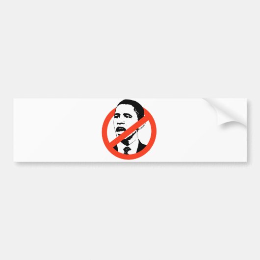 No Obama / Anti-Obama T-shirts Bumpersticker (Voorkant)
