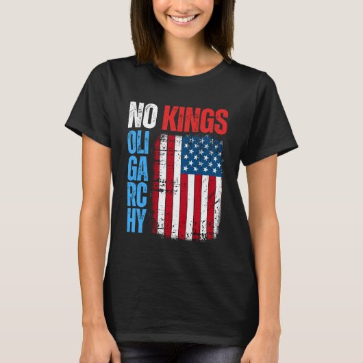 No Oligarchy No Kings T-shirt (Voorkant)