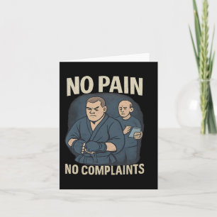 No Pain No Gain Boxing Martial Arts Humor Kaart
