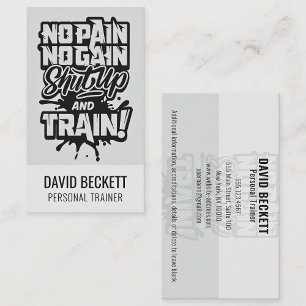 No Pain No Gain Fitness Trainer Visitekaartje